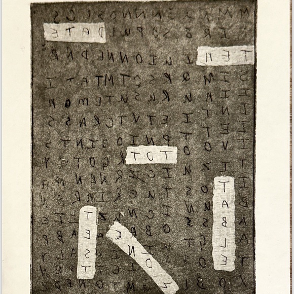 Abstract Text Art Print - Picture 1 of 1